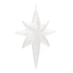 24ct. 8" Clear Acrylic Star Drop Ornaments