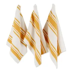 DII&reg; Honey Gold Chef Stripe Dish Towels, 3ct.
