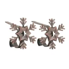 Original MantleClip&reg; Oil-Rubbed Bronze Snowflake Icons Stocking Holders, 2ct.