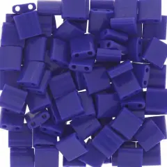 Miyuki&reg; Tila&reg; 5mm 2-Hole Square Glass Seed Beads Cobalt