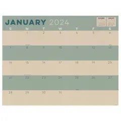 TF Publishing 2024 Kraft Large Desk Pad Monthly Blotter Calendar
