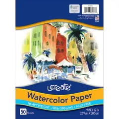 Pacon&reg; Ucreate&reg; 9" x 12" Watercolor Paper Pad