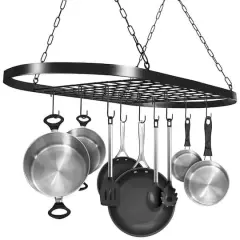Sorbus Ceiling Mounted Pot & Pan Rack Black
