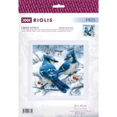 RIOLIS Blue Jays Cross Stitch Kit