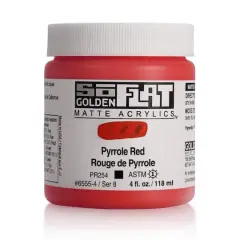 Golden&reg; SoFlat Matte Acrylic Paint, 4oz. Pyrrole Red