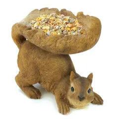 6" Woodland Squirrel Bird Feeder
