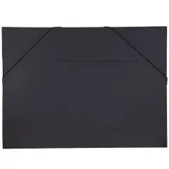 JAM Paper Black Kraft Portfolio with Elastic Closure 14.5" x 19.5"