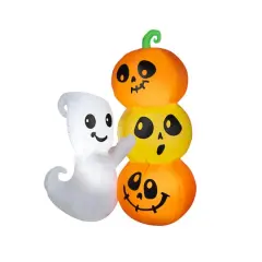 5ft. Airblown&reg; Inflatable Halloween Ghost with Pumpkin Stack
