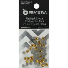 John Bead Preciosa VIVA12 Hot Fix Flatback Czech Crystals, SS16 Topaz