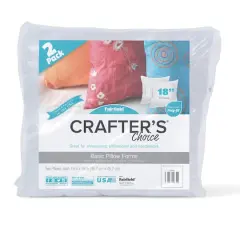 Crafter's Choice&reg; 2 Pack Pillow Forms, 18" x 18"