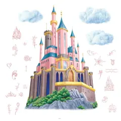 RoomMates Disney&reg; Princess Castle XL Giant Wall Decals with String Lights