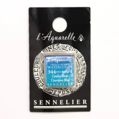 Sennelier French Artists' Watercolor Paint, Half Pan 344 Cinereous Blue