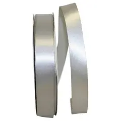 JAM Paper 7/8" x 100yd. Satin Single Face Ribbon Silver
