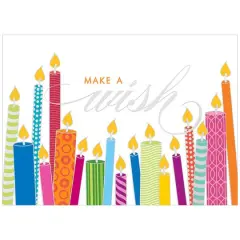 JAM Paper Make a Wish Blank Birthday Card Set