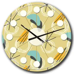 Designart 'Retro Abstract Design Ii Mid-Century Modern Wall Clock