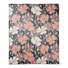 Growing Floral 50" x 60" Coral Fleece Blanket