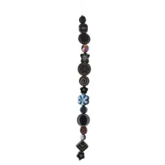 The Beadsmith&reg; Black Table Cut & Pressed Czech Glass Beads