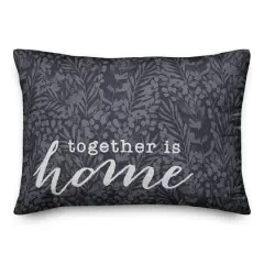 20" x 14" Together Is Home Throw Pillow Navy
