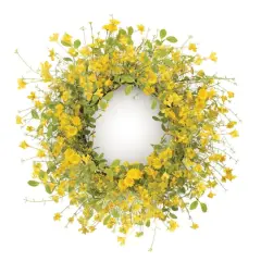 20.75" Mixed Daisy Floral Wreath