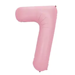34" Light Pink Number Foil Balloon 7