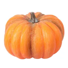 11.5" Dark Orange & Green Decorative Pumpkin by Ashland&reg;