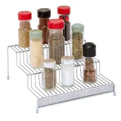 Kitchen Details 3-Tier Pave Diamond Design Spice Rack Shelf Organizer