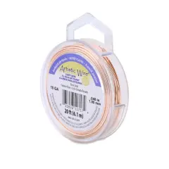 Artistic Wire&reg; 18 Gauge Silver Plated Tarnish Resistant Colored Copper Craft Wire, 20ft. Rose Gold
