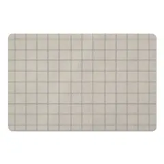 Gray & Cream Check Floor Mat