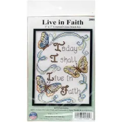 Design Works&trade; Live in Faith Mini Counted Cross Stitch Kit