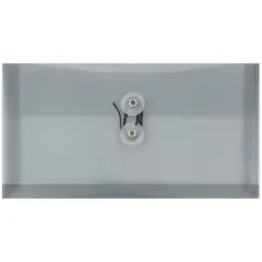 JAM Paper #10 Plastic Envelopes with Button & String Tie Closure, 12ct. Gray