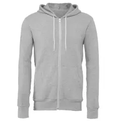 BELLA+CANVAS&reg; Fleece Full-Zip Adult Unisex Hoodie Athletic Heather