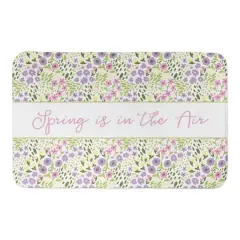 Whimsical Spring Floral Bath Mat 34" x 21" Bath Mat