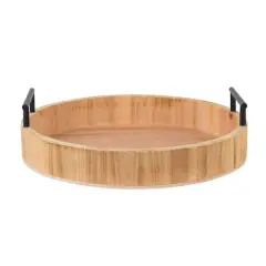 12" Round Wood Tray with Handles by Ashland&reg;