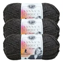 3 Pack Lion Brand&reg; Vanna's Choice&reg; Heather & Mist Yarn Dark Gray Heather
