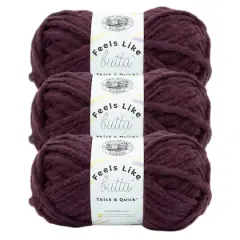 3 Pack Lion Brand&reg; Feels Like Butta&reg; Thick & Quick&reg; Yarn Vineyard Wine