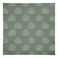 Blooming Bush Cotton Twill Napkin Green