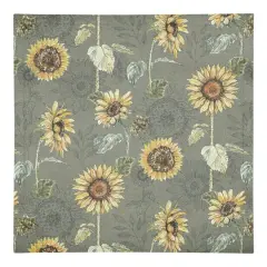 Sunflower Pattern Cotton Twill Napkin Green