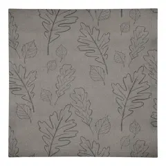 Gray Large Leaf Pattern Cotton Twill Napkin