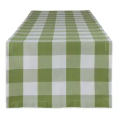 DII&reg; 72" Buffalo Check Table Runner Antique Green/White