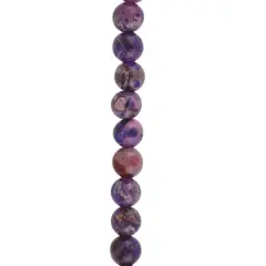 Purple Dyed Imperial Jasper Round Beads by Bead Landing&trade;