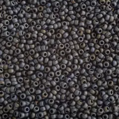 Miyuki&reg; 11/0 Glass Seed Beads, 22g Matte Metallic Silver Gray