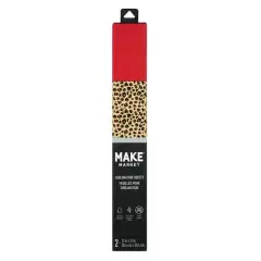 12" x 12" Classic Leopard & Red Sublimation Sheets by Make Market&reg;