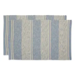 DII&reg; Shadow Stripe Variegated Recycled Yarn Rug Set, 2ft. x 3ft. Stonewash Blue