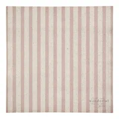 The Most Wonderful Time of the Year Red Stripes 10" x 10" Cotton Twill Napkin