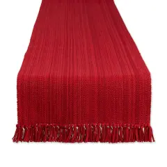 DII&reg; 108" Variegated Fringe Table Runner Tango Red