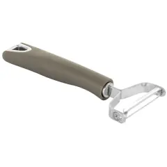 Martha Stewart Taupe Stainless Steel Swivel Peeler Kitchen Utensil