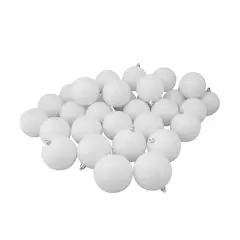 32ct. 3.5" Winter White Shatterproof Matte Christmas Ball Ornaments