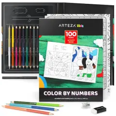 Arteza&reg; Kids Activity Book, 50 pages, Color by Numbers