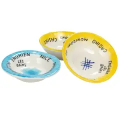 Hello Honey&reg; 4.5" French Casino Themed Stoneware Bowl Set