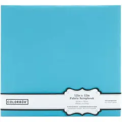 Colorbok&reg; Post Bound Fabric Scrapbook Album, 12" x 12" Light Teal